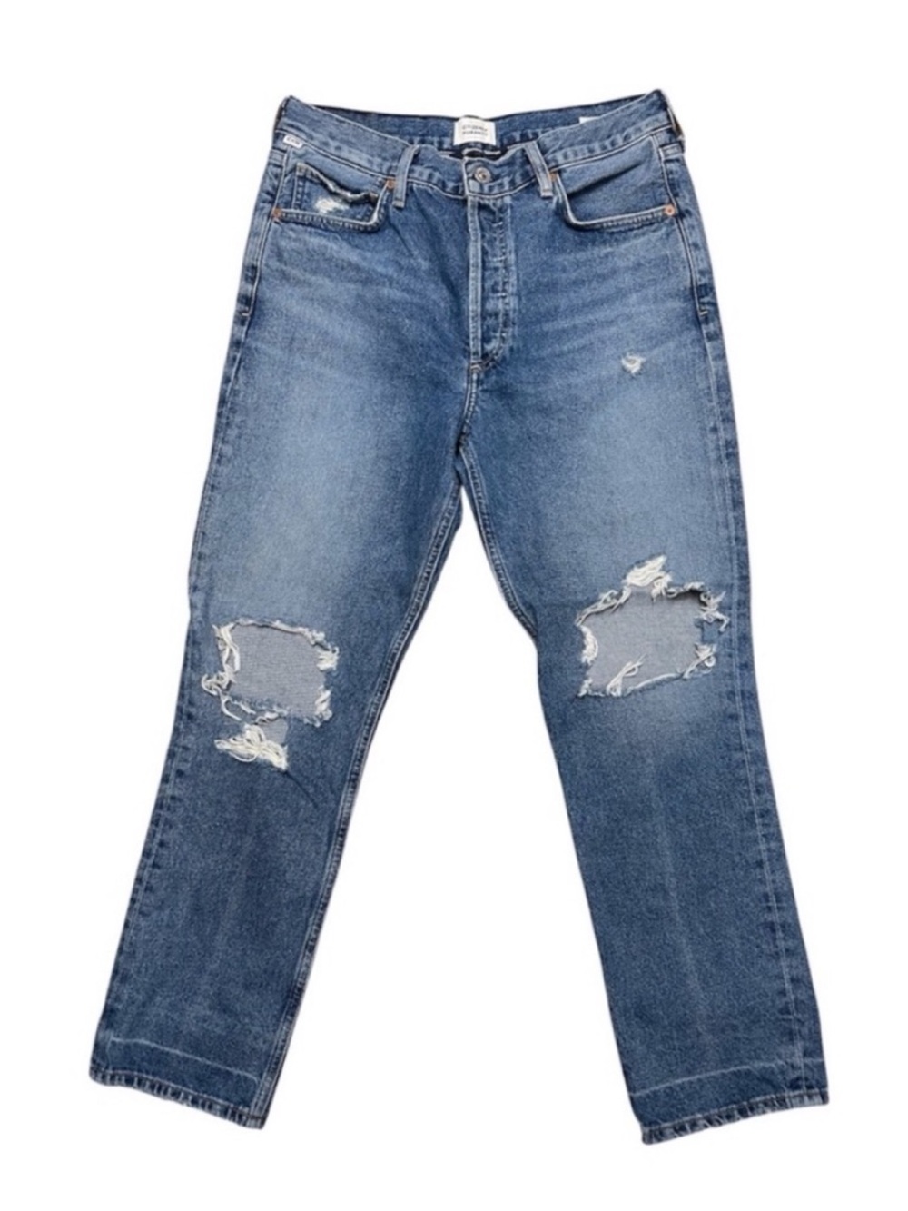 Citizens Of Humanity
Distressed Charlotte Crop
Size 29 Blue High Waist